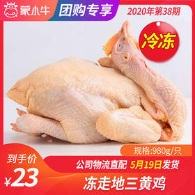 【冻品团购】冻走地三黄鸡980g/只