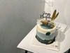 六寸加高羽毛高级灰生日蛋糕 商品缩略图1