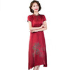 XN-8033立领刺绣桑蚕丝真丝连衣裙 商品缩略图2