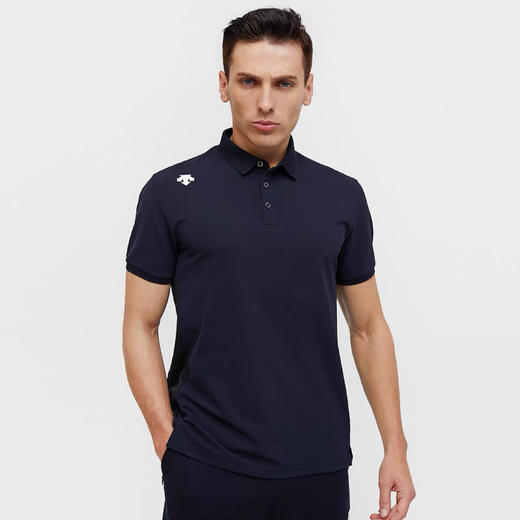 迪桑特Descente 高科技tough珠地面料拼接短袖polo 商品图0