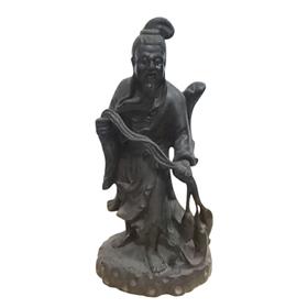 老木雕 渔翁 龙眼木 手工雕 造型生动 极具收藏价值