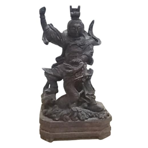 旧藏老木雕 龙眼木 呢咋闹海 商品图0