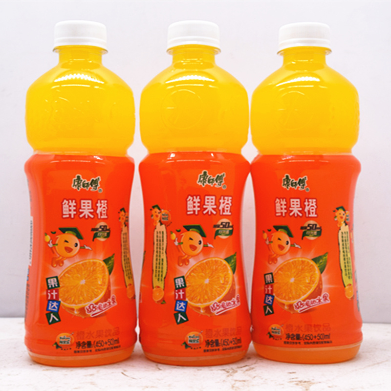 康师傅鲜果橙汁味饮品水果味饮料瓶装500ml*1瓶 夏季