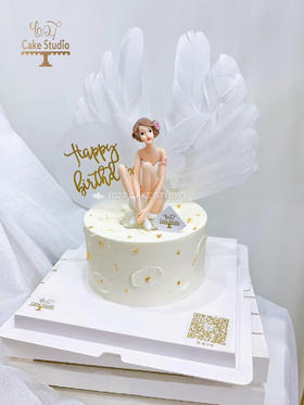 1027 Cake | 白色系 小仙女蛋糕 翅膀  ins风
