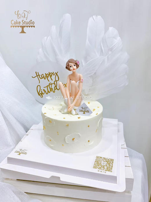 1027 Cake | 白色系 小仙女蛋糕 翅膀  ins风 商品图0