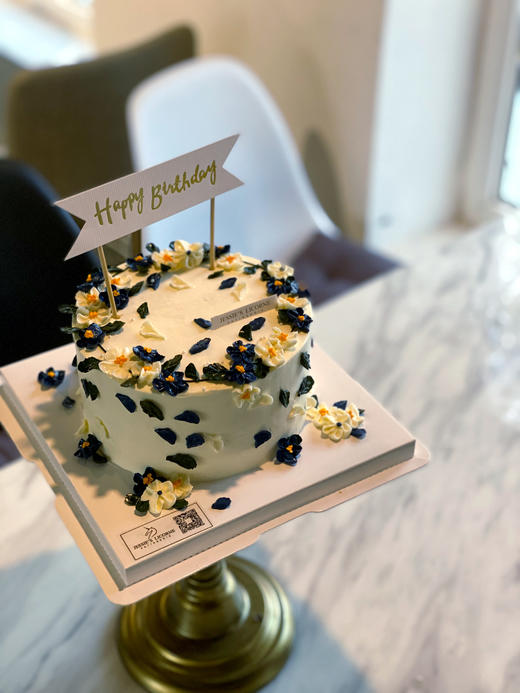 韩式裱花女士母亲生日奶油霜花朵奶油蛋糕 商品图1