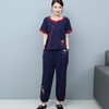 MQ-TZ213民族风刺绣棉麻短袖上衣阔腿裤亚麻两件套装YY 商品缩略图3
