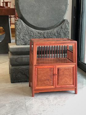 红桥红  家具严选  缅甸花梨(大果紫檀）  【缅花直棂茶水柜】