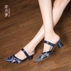 OLD-D58-8夏季新款复古时尚百搭花色真皮凉拖 商品缩略图1