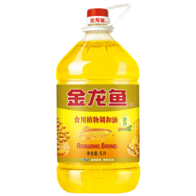 金龙鱼花生浓香型食用植物调和油5L/瓶食用油 金龙鱼调和油5l