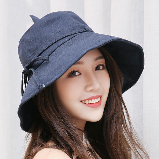 JC-m8381夏天布帽日系纯色棉麻渔夫帽 商品图1