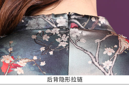 WXY-W-K9-20087新款夏季贵夫人桑蚕丝民族风连衣裙 商品图5