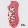 【超值4双,时尚丝棉】时尚玻璃丝棉底女船袜 复古花透明丝女船袜 水晶丝女船袜 商品缩略图6