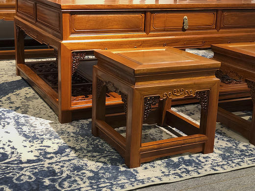 红桥红  家具严选  缅甸花梨(大果紫檀）  【圈椅沙发十二件套】 商品图6