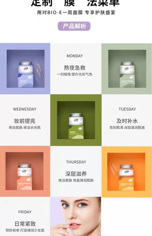 现货 澳洲bio-e 28天焕肤面膜补水提亮熬夜急救深层滋养紧致涂抹5瓶/盒 商品图1