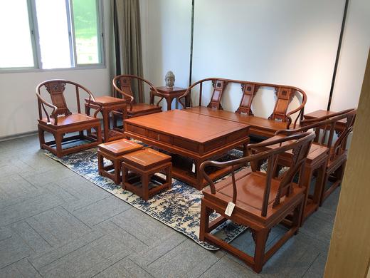 红桥红  家具严选  缅甸花梨(大果紫檀）  【圈椅沙发十二件套】 商品图8