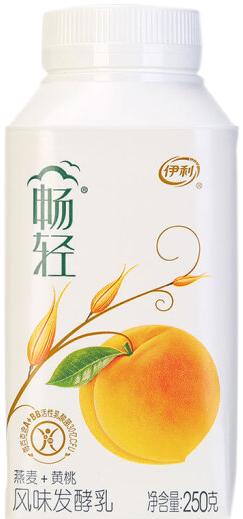 250g伊利畅轻燕麦黄桃发酵乳 商品图0