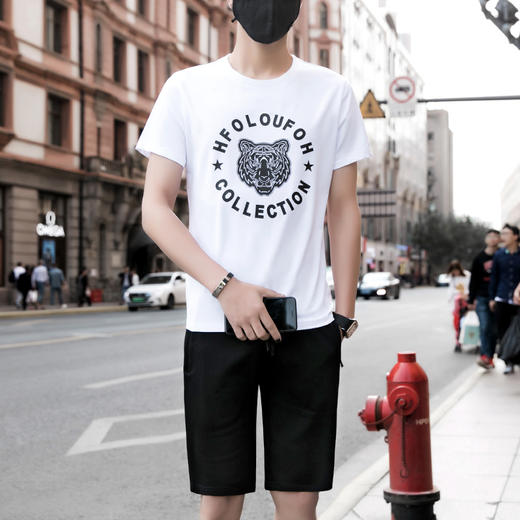 SPYG-9090JHJY男运动装夏短袖短裤休闲套装 商品图0
