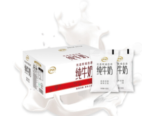 180g伊利透明袋低温纯奶