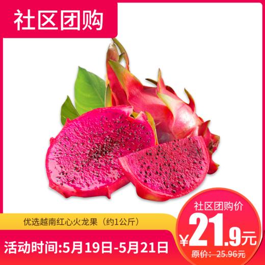 【社区团购】优选越南红心火龙果（约1公斤）  9261 商品图0