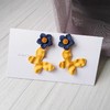 S925 银针典雅蝴蝴蝶形状耳钉 商品缩略图1