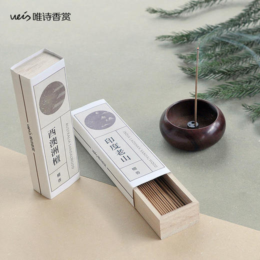唯诗 | 【标品香短款系列】天然沉香纯线香 檀香 味甜醇厚 卧室/书房/茶室用香/净化空气/ 白天/酒店/会客 商品图2