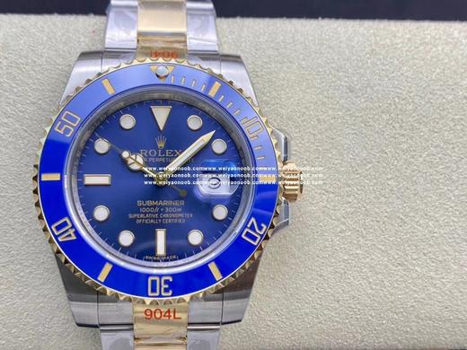 GM经典表款:14k包金 劳力士潜水SUB间金蓝水鬼系列: 因不断的追求而不断去完善和改进，现攻克了“牙花圈口”的包金工艺。全面推出:正宗904L钢材包金系列:采用9999真金0.3 商品图0