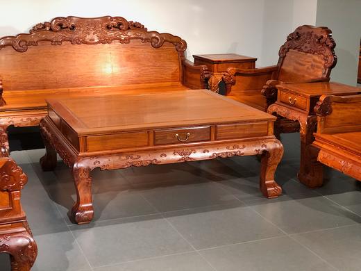 红桥红  家具严选  缅甸花梨(大果紫檀）  【飞天沙发十件套】 商品图6