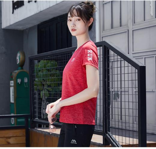 威鼎男女情侣夏季短袖T恤上衣圆领字母印花学生运动休闲跑步健身 商品图7