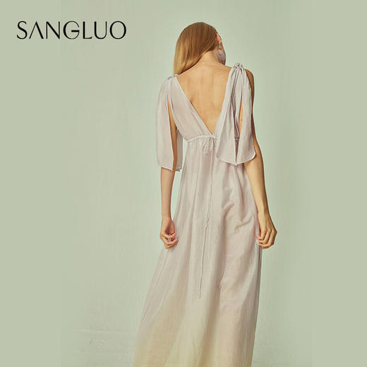 桑蚕丝吊带裙海边度假风长裙SANGLUO桑罗丝绸睡裙女可外穿睡衣女 商品图4
