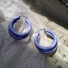紫色多层几何形状耳钉 商品缩略图2