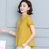 MZ-MZ4434胖妹妹时尚套装刺绣提花排扣立领衬衫ZXH 商品缩略图3