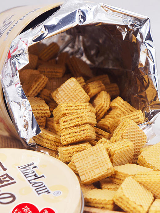 【豆乳威化饼干350g*2罐】MarLour万宝路罐装威化夹心茶点休闲小零食 商品图1