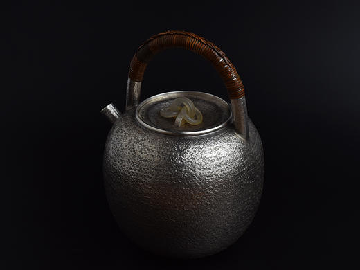 大理鹤庆枣型麻纹仿古煮水银壶 商品图4