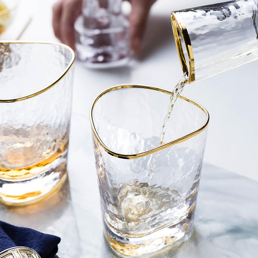 摩登主妇欧式描金边水晶玻璃威士忌洋酒杯带盖酒瓶酒壶分酒器套装 商品图2