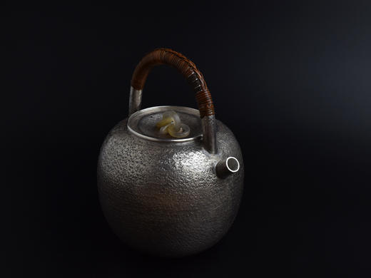大理鹤庆枣型麻纹仿古煮水银壶 商品图2