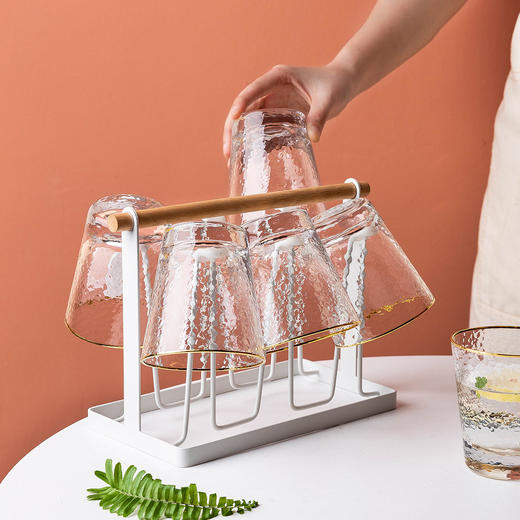 摩登主妇 ins风网红玻璃杯家用水杯啤酒杯客厅喝水杯饮料茶杯套装 商品图0