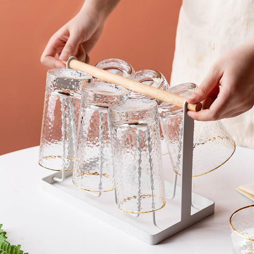 摩登主妇 ins风网红玻璃杯家用水杯啤酒杯客厅喝水杯饮料茶杯套装 商品图1