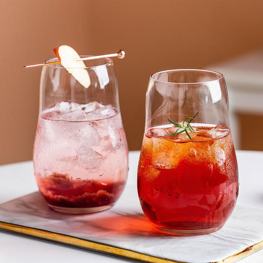 摩登主妇渐变玻璃杯耐高温可爱家用办公室透明花茶杯冷饮牛奶杯子 商品图2