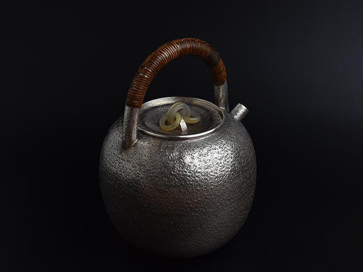 大理鹤庆枣型麻纹仿古煮水银壶 商品图5
