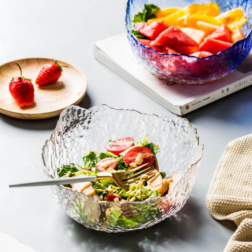 摩登主妇欧式玻璃碗大号家用餐具创意个性水果沙拉碗玻璃甜品碗 商品图3