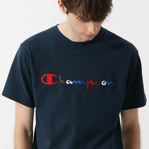CHAMPION冠军短袖T恤ACTION STYLE LOGO圆领T恤女男同款 商品图1