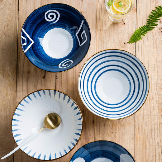 摩登主妇青瑶家用面碗汤碗大碗单个斗笠碗沙拉碗日式拉面碗泡面碗 商品图3