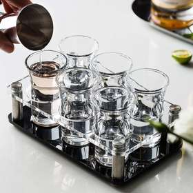 摩登主妇白酒杯shot子弹杯鸡尾酒调酒具一口杯分酒器家用聚会套装