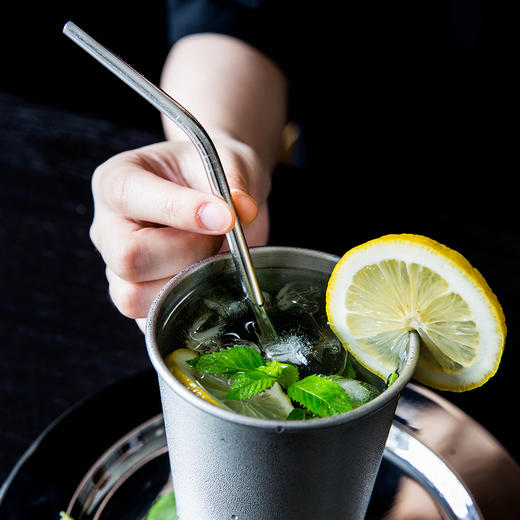 摩登主妇304不锈钢环保吸管梅森杯鸡尾酒吸管金属吸管刷奶茶吸管 商品图1