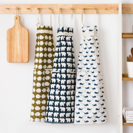 摩登主妇韩版时尚围裙女防油污围腰罩衣成人男厨房做饭工作服 商品图3