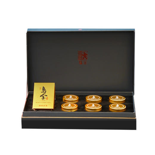 澜沧古茶2020年乌金小砖125g+6罐乌金金罐品鉴装10g名山古树普洱熟茶礼盒装 商品图4
