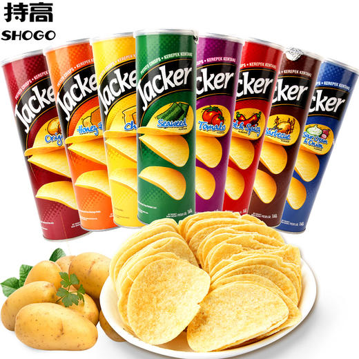 【Jacker杰克牌薯片160g罐装】 土豆片 膨化零食品 商品图0