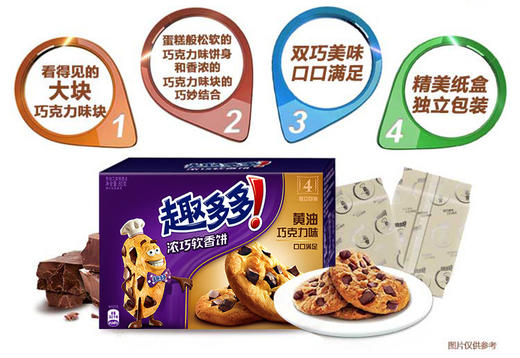 趣多多浓香软饼80g单盒装曲奇饼干零食 商品图1