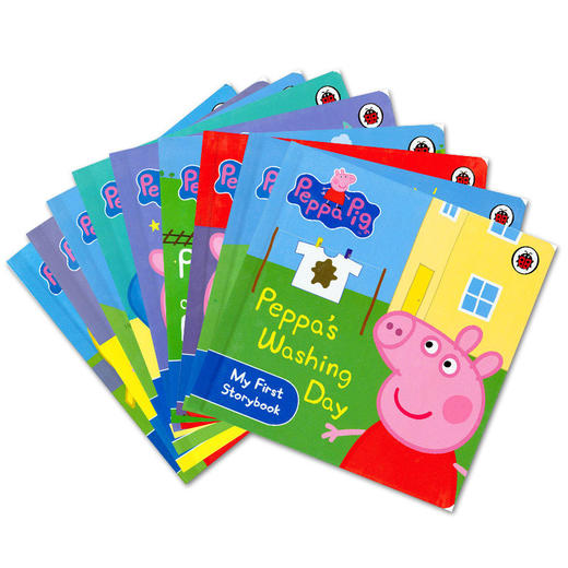 #凯迪克童书 啥是佩奇英文原版绘本小猪佩奇 粉红猪小妹peppa pig The Fire Engine and other Stories经典粉猪故事盒装9册 纸板书 商品图1